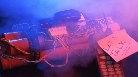 Dynamite Time Bomb With Smoke Coming Out Stock Footage 90710968