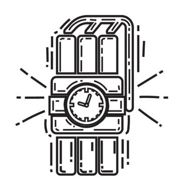 Dynamite with timer Stockillustratie