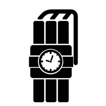 Dynamite with timer Illustrazione stock