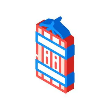 Dynamite tnt isometric icon vector illustration Stock Illustration