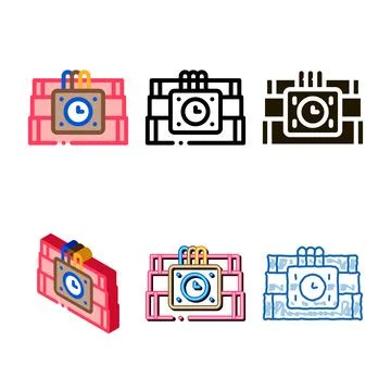 Dynamite tool clean icon vector outline Ilustración de archivo