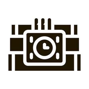 Dynamite Tool Icon Vector Glyph Illustration Stock Illustration