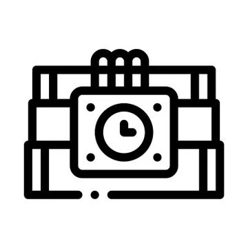 Dynamite Tool Icon Vector Outline Illustration Stock Illustration