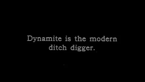Dynamite is used to dig ditches, tear down buildings, and break ice in the 動画素材 88706576