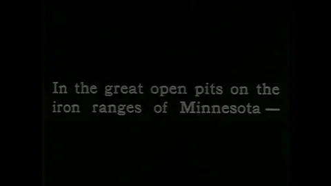 Dynamite is used to harvest iron ore in Minnesota in the 1920s. 動画素材 139645700