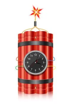 Dynamite vector design illustration isolated on white background 스톡 일러스트