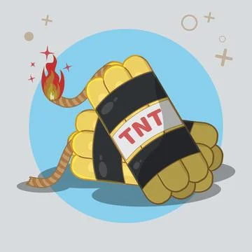 Dynamite will explode cartoon vector illustration 스톡 일러스트