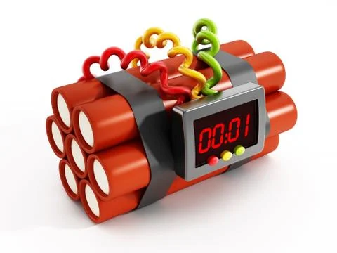 Dynamites with electronic timer 스톡 일러스트