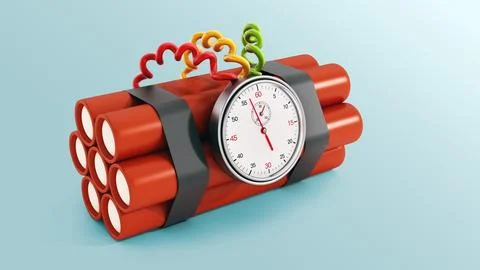 Dynamites with electronic timer Illustrazione stock
