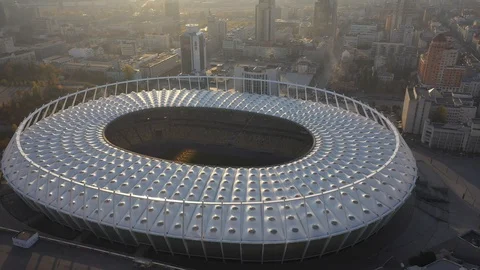 Dynamo stadium, Kiev city, sunset Stock Footage 129107196