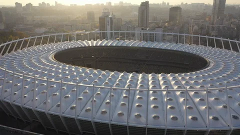 Dynamo stadium, Kiev city, sunset Stock Footage 129107216