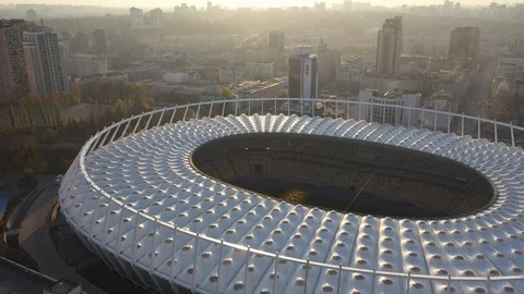 Dynamo stadium, Kiev city, sunset Stock Footage 129107220