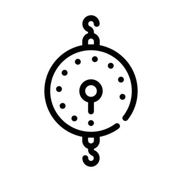 Dynamometer measuring equipment line icon vector illustration Illustrazione stock