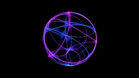 Dynasphere Purple Blue Particle Mesh Video stock 76416245