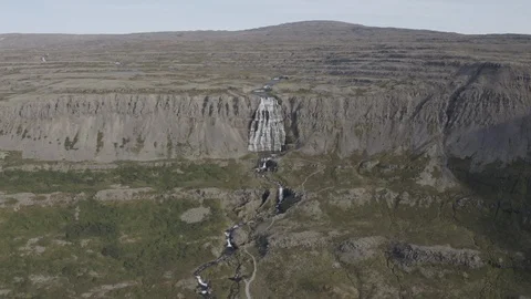 Dynjandi waterfall in Iceland Stock Footage 124751455