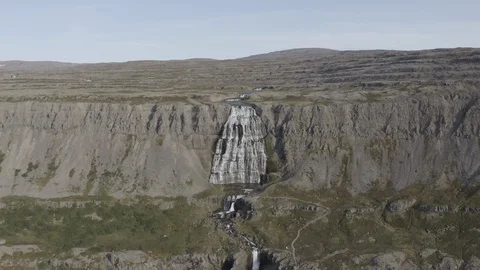 Dynjandi waterfall in Iceland Stock Footage 124783089