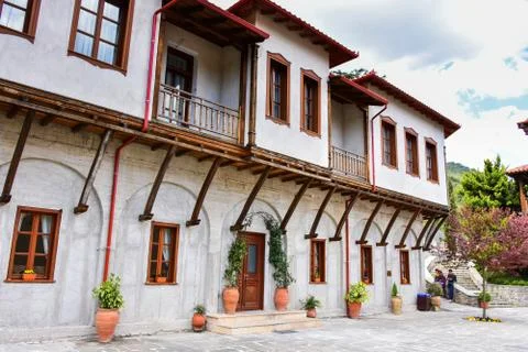 Dyonisos Olymp Mountain monastery. Important tourist attraction in eastern Gr Stock Photos