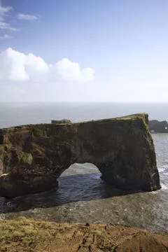 Dyrholaey archway Stock Photos