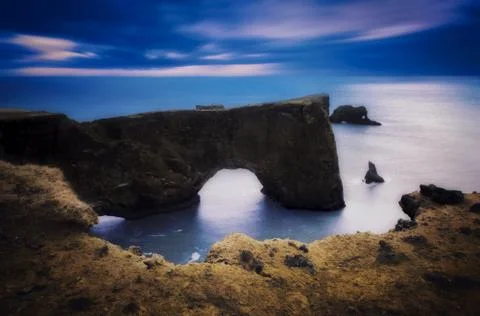 Dyrhólaey &amp; Sunset Stock Photos