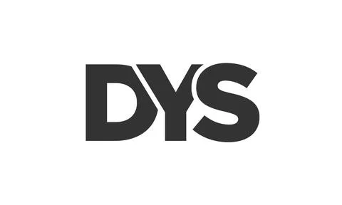 DYS logo design template with strong and modern bold text. Initial based ve.. Stock Illustration