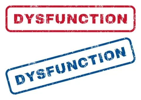 Dysfunction Rubber Stamps Stock Illustration