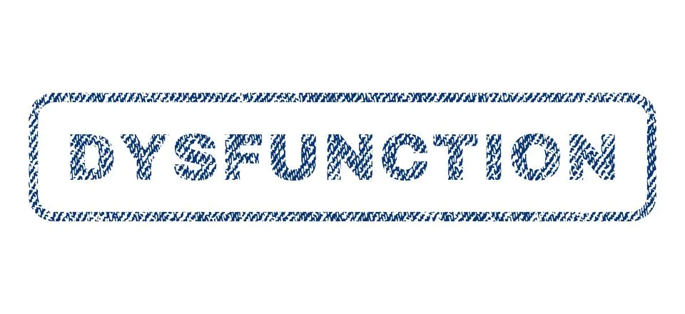 Dysfunction Text Textile Seal Stamp Watermark Stock Illustration