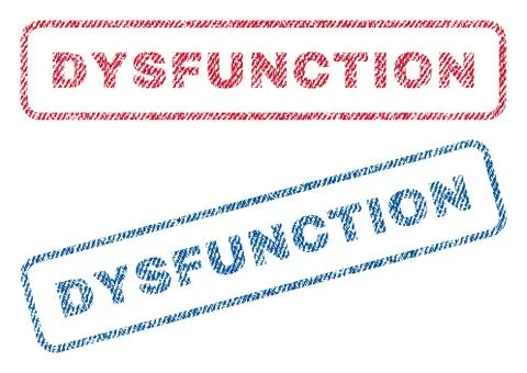 Dysfunction Text Textile Seal Stamp Watermarks Stock Illustration