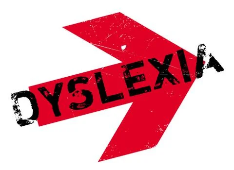 Dyslexia rubber stamp Stock Illustration