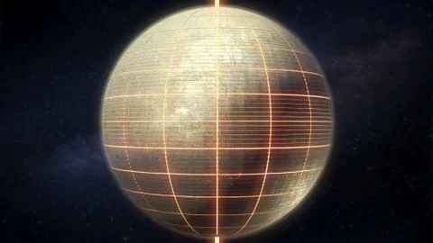 Dyson sphere 3D rendering Stock Illustration