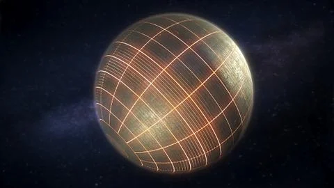 Dyson sphere 3D rendering Stock-Illustration