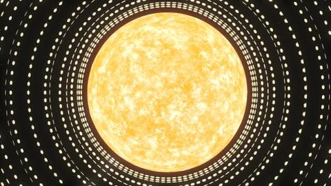 Dyson swarm 3D rendering Stock Illustration