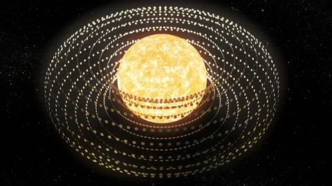 Dyson swarm Stock Illustration