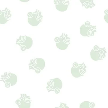 Dysphagia disease glyph seamless pattern Stock Illustration