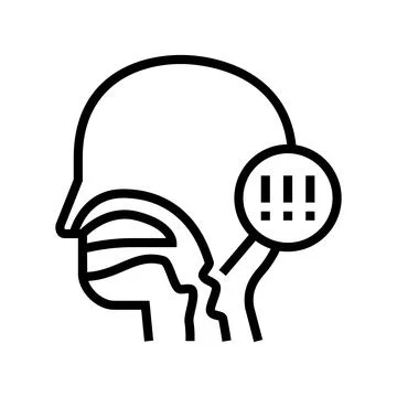 Dysphagia disease line icon vector illustration Stock Illustration