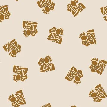 Dyspnea glyph seamless pattern Illustrazione stock