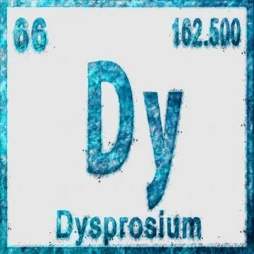 Dysprosium Chemical Element Blue on White Stock Illustration