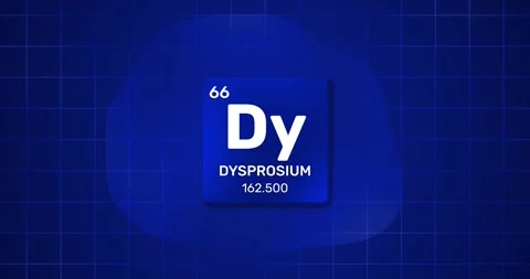 Dysprosium chemical element Periodic Table Stock Footage 297862745