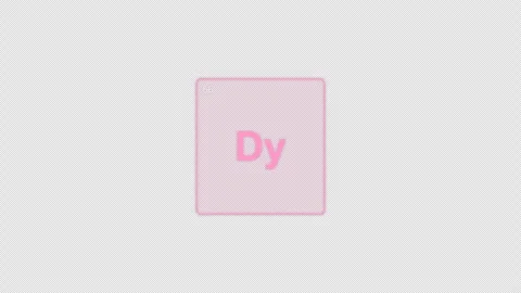 Dysprosium Dy Periodic Table Element Tile Clean No Text Animation Video Overlay Video stock 339367662