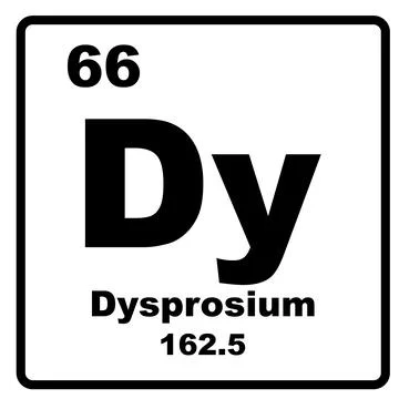 Dysprosium element icon Stock Illustration