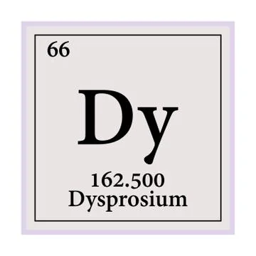 Dysprosium Periodic Table of the Elements Vector illustration eps 10. Stock Illustration