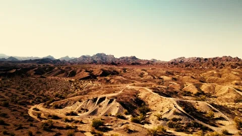 Dystopian Desert Landscape Stock-Footage 209292131