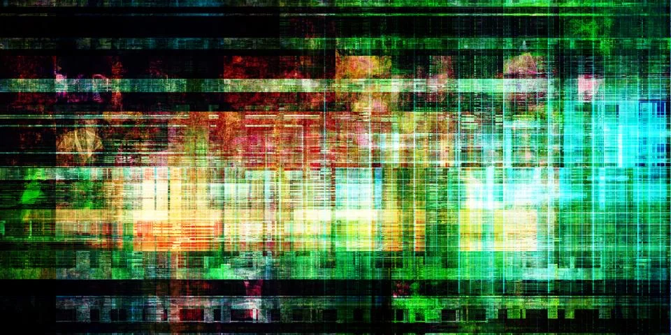Dystopian Interface Patterns From Underground Hacker Mainframe 스톡 일러스트