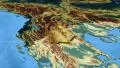 Dytiki Makedonia - Greece region extruded. Bumps shaded 4k or 4k+ Resolution