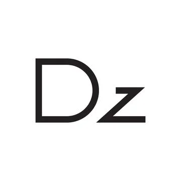 Dz initial letter vector logo Stock-Illustration