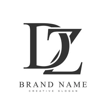 DZ trendy logotype template. Initial letter d and z classic font style. Cre.. Stock Illustration