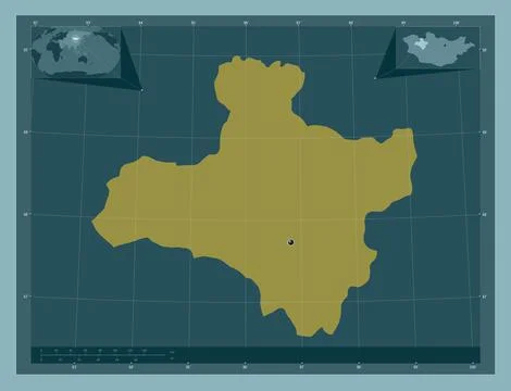 Dzavhan, Mongolia. Solid color shape Stock Illustration