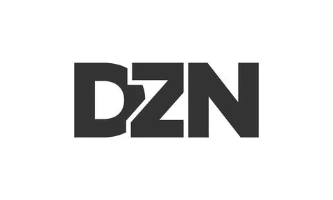 DZN logo design template with strong and modern bold text. Initial based ve.. Stock Illustration