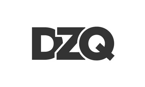 DZQ logo design template with strong and modern bold text. Initial based ve.. Stock Illustration