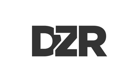 DZR logo design template with strong and modern bold text. Initial based ve.. Stock Illustration
