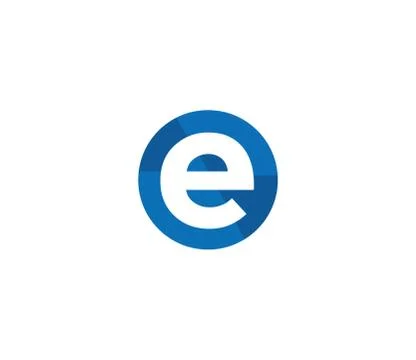 E Alphabet Circle Logo Design Concept Stock Illustration